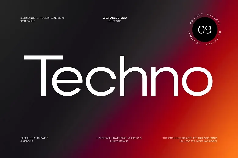 Techno Nue Font Family