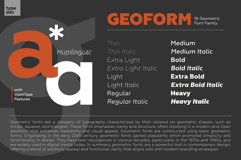 Geoform Font